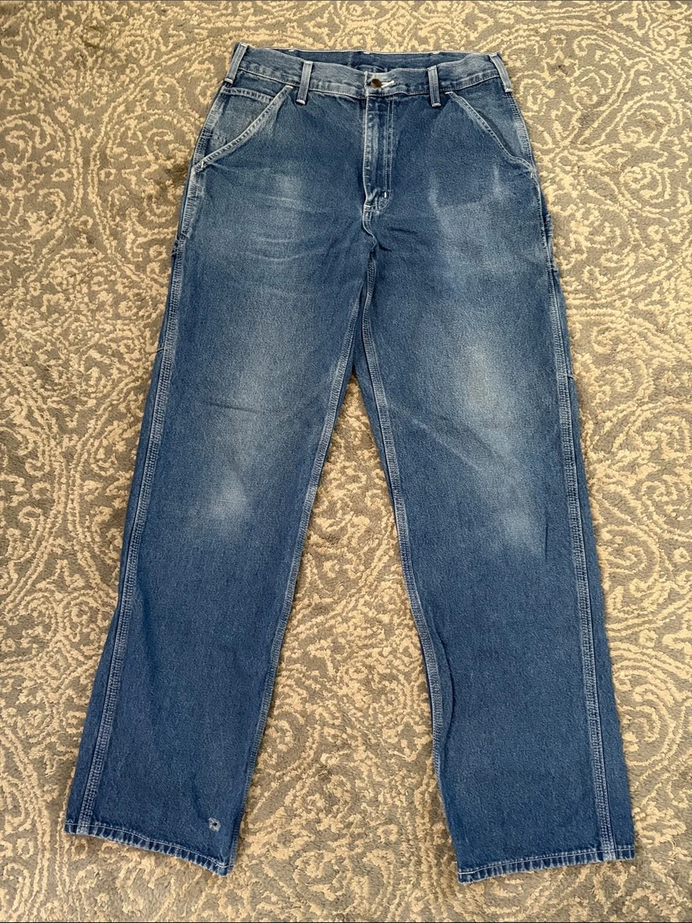 Carhartt 32x34 Loose Straight Fit Carpenter Jeans - Picture 2 of 8